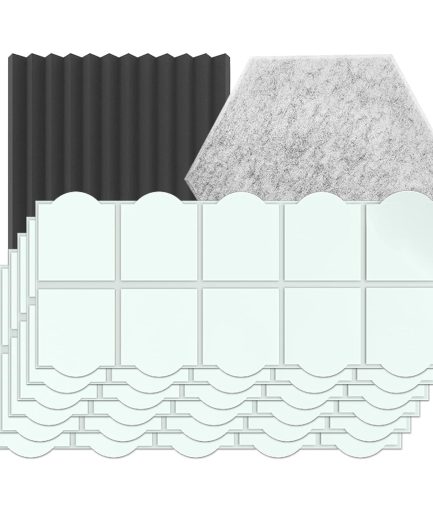 Foam Panel Category — 120-Pack Double-Sided Adhesive Tabs — Strong Bond, For Mounting and Securing Acoustic Foam Panels, Heavy-Duty Wall Adhesives